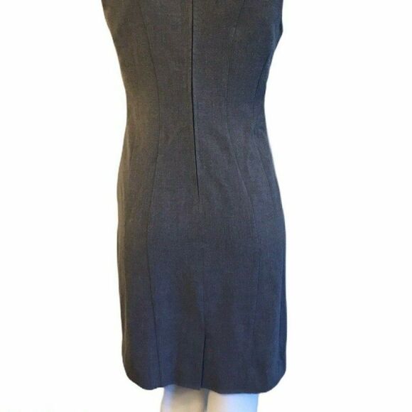 Small Gray Shift Dress Lined Summer Sleeveless - Picture 2 of 3